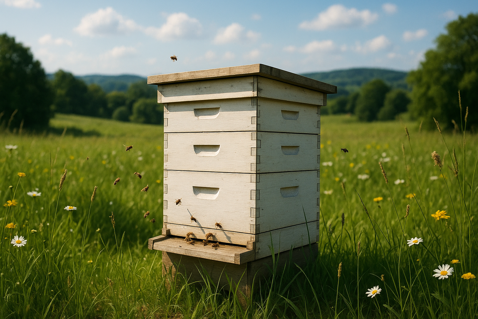 beehive in a field - needs to look realistic